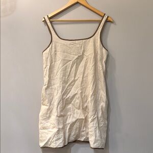 Stitch + Feather mini cream dress